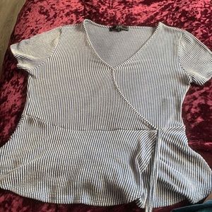 A white and blue shirt